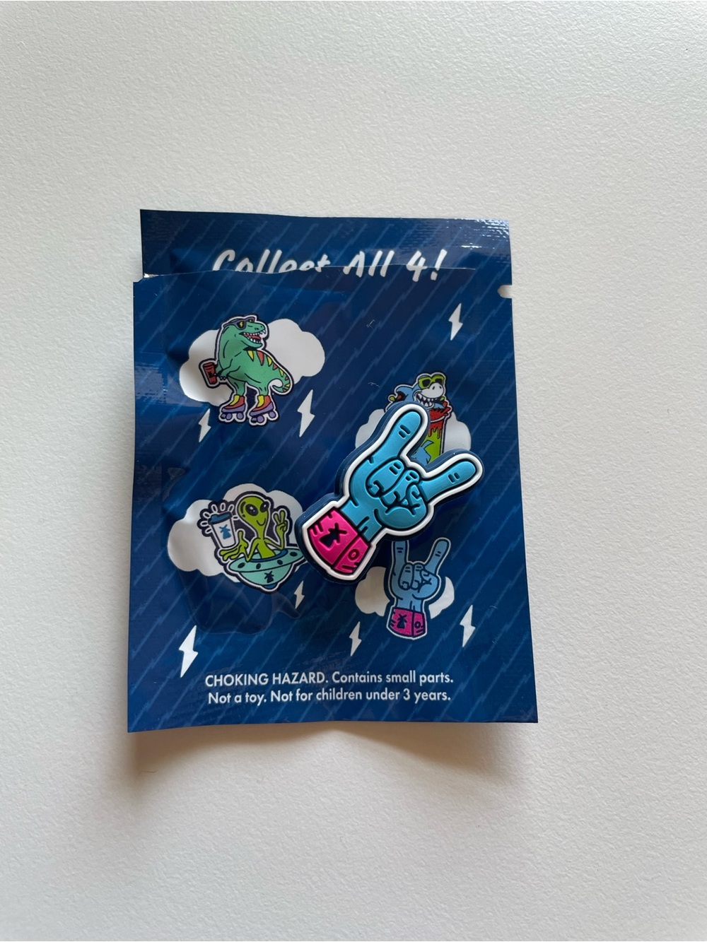 Dutch Bros Coffee Blind Bag Blue Pink Rock On Hand Croc Mini Shoe Charm One Size